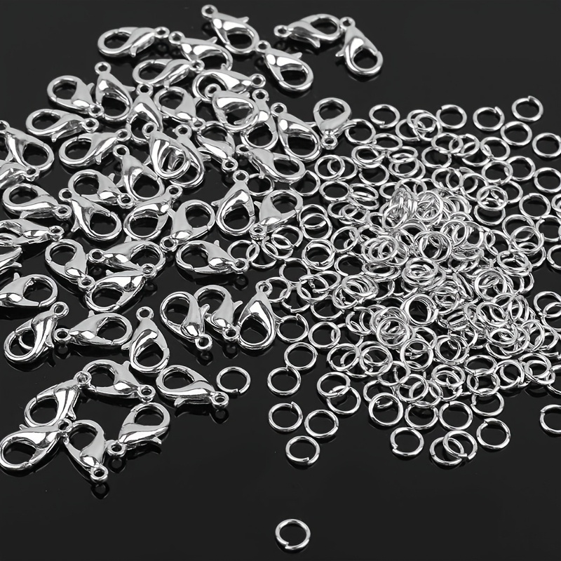 Jewelry Making Jump Rings - 1/2/300 個ロブスタークラスプオープンジャンプリングコンボ DIY ビーズネックレスブレスレットペンダントコネクタジュエリー作成クラフト用品
