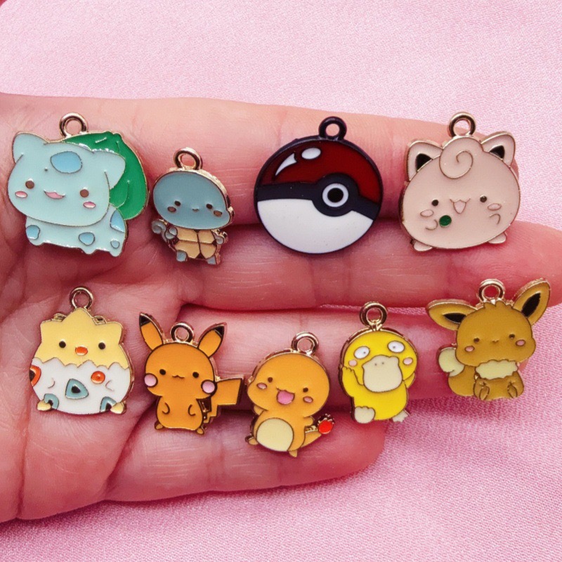 Jewelry Making Jewelry - 10 個漫画ドリップオイルジュエリーアクセサリー手作り DIY ブレスレットペンダントキーホルダー電話ペンダント