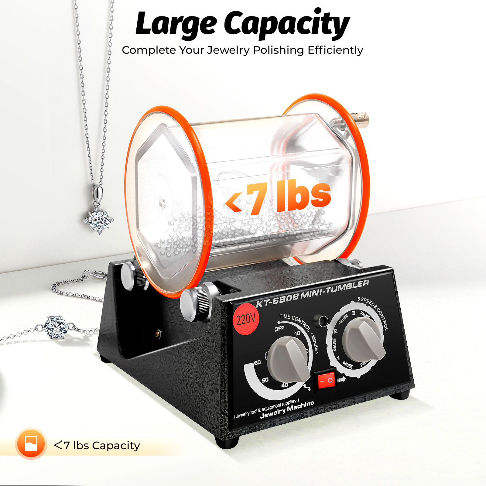 Jewelry Making Uk - 5 ギア電動ポリッシャー、60 ワット研磨機、ジュエリーロータリー研磨機 3KG EU/US/UK