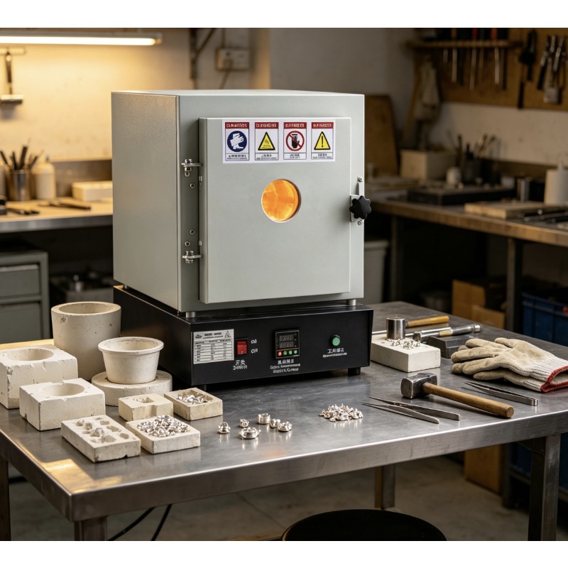 Jewelry Making Jewelry - 1150 ℃ 1750W ジュエリー型用マッフル炉 恒温オーブン 覗き窓付き