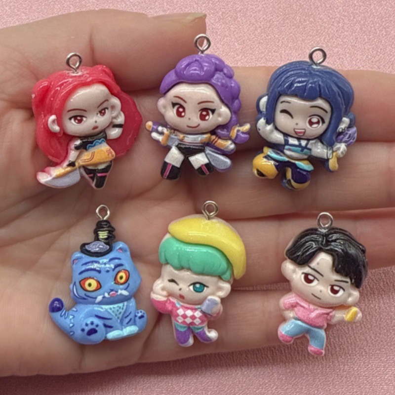 Jewelry Making Jewelry - 10個入り樹脂製漫画ペンダント、DIYジュエリー製作イヤリング、キーホルダーアクセサリー