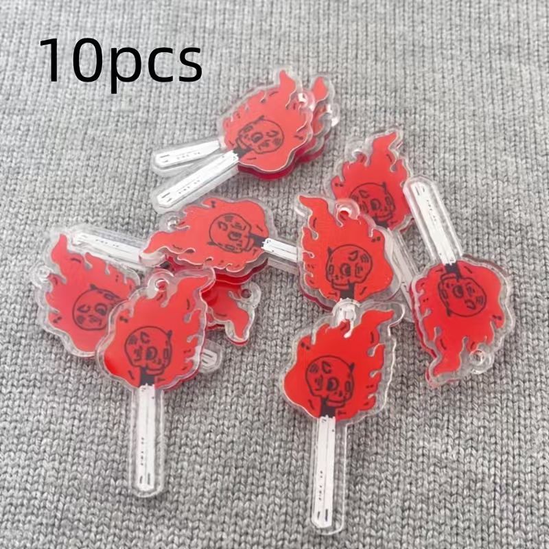Jewelry Making Jewelry - 10個のアクリルスカルペンダント、DIYジュエリー作り、イヤリング、ネックレス、キーホルダーアクセサリー