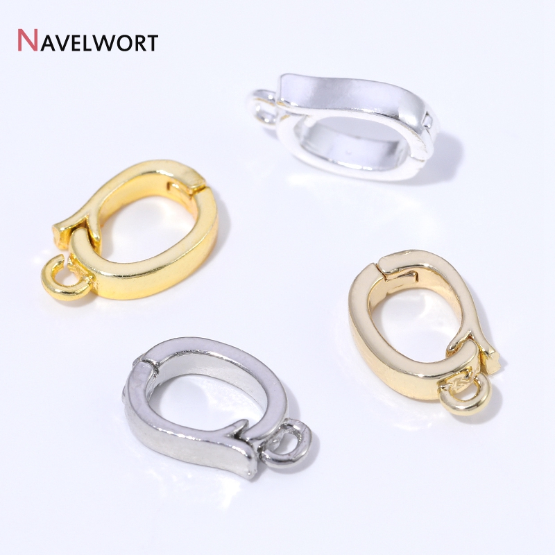 Jewelry Making School - 14K/18K金メッキ真鍮製ヒンジ付きネックレスエンハンサー、ネックレス製作アクセサリー、ペンダントベイルクラスプ、ジュエリー材料