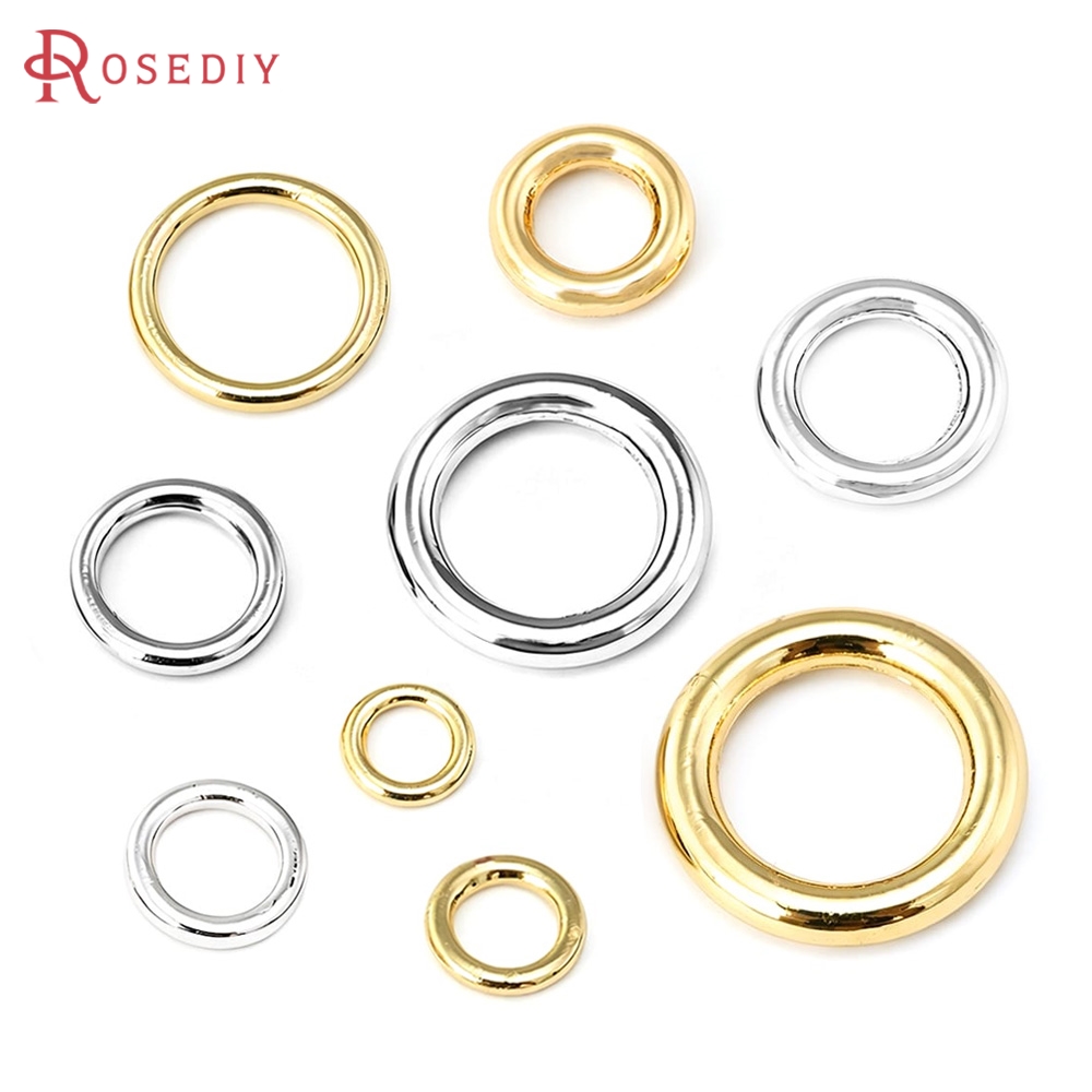 Jewelry Making Gold Wire - 4～14.5MM 18Kゴールドカラー真鍮製丸線リング 高品質DIYネックレスイヤリングジュエリー製作アクセサリー