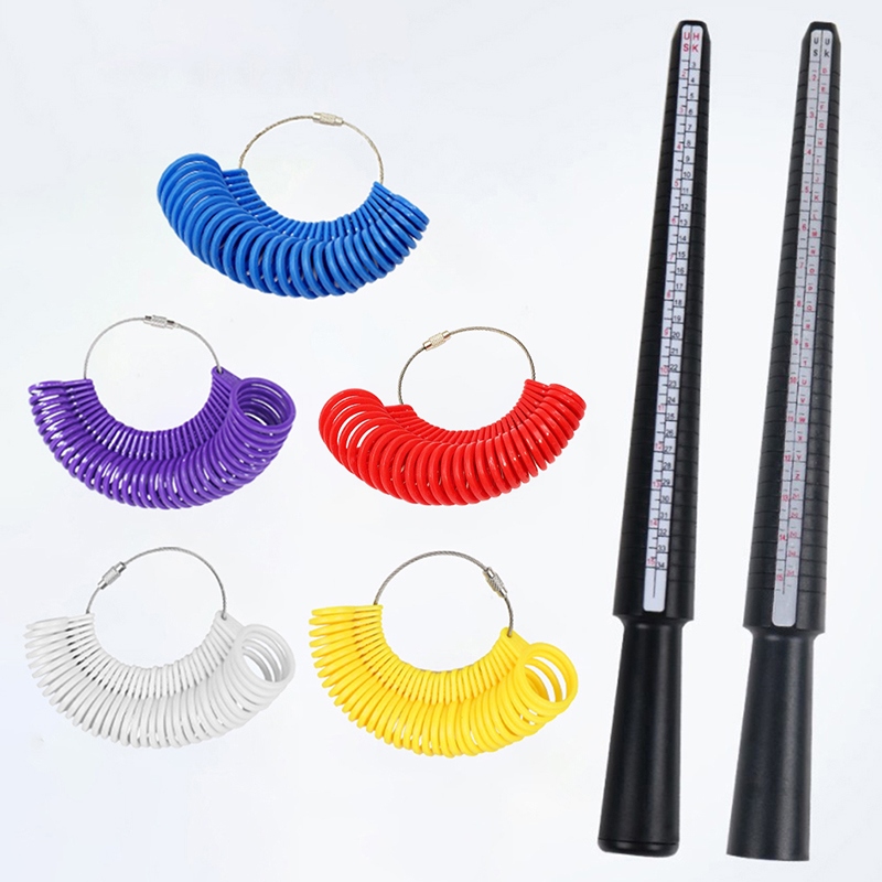 Jewelry Making Uk - KATWAY プロフェッショナルリングサイザー測定ゲージマンドレルスティックフィンガーツールジュエリー作成用英国/米国サイズ DIY ツールセット用