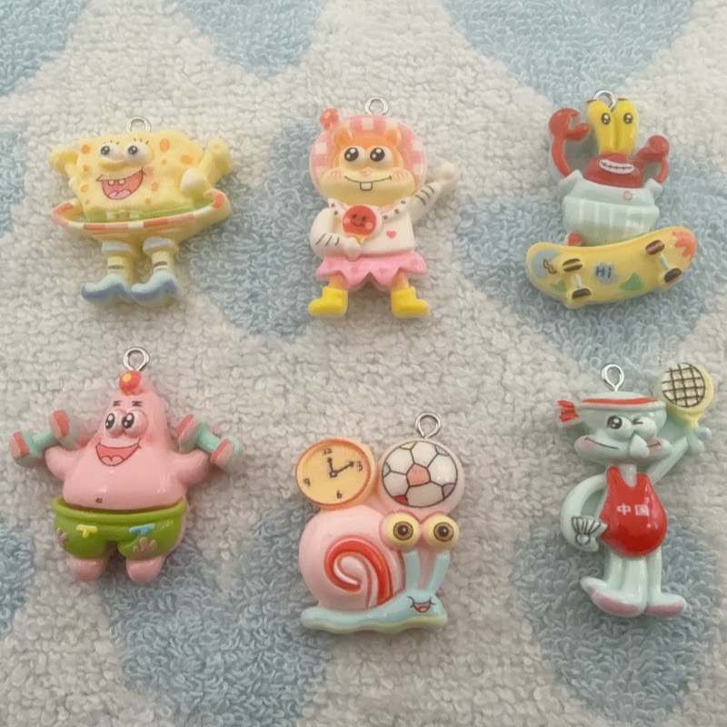 Jewelry Making Jewelry - 10個入り漫画風樹脂ペンダント、DIYジュエリー製作イヤリング、キーホルダーアクセサリー