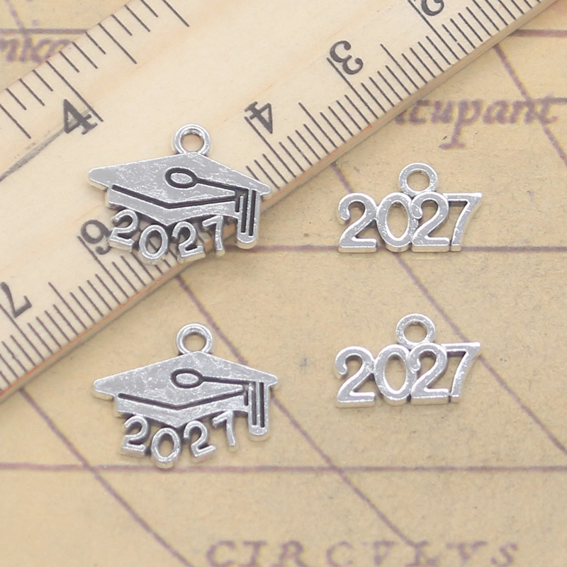 Jewelry Making Diploma - 30 個チャーム 2027 卒業キャップ 2028 卒業証書