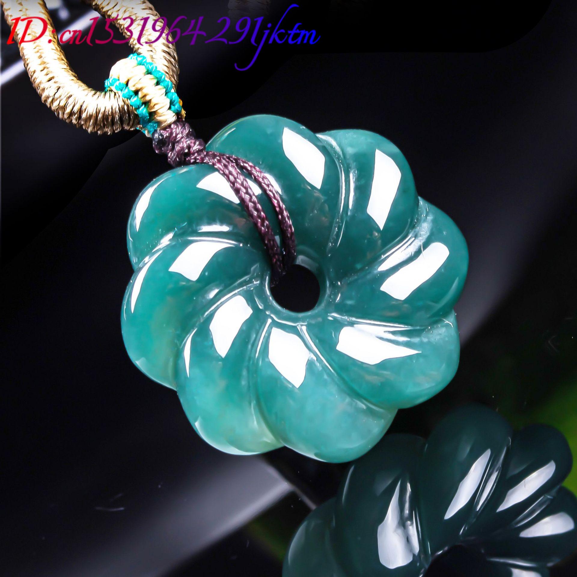 天然ビルマ翡翠の花ペンダントネックレスアクセサリー、宝石のお - Jewelry Making Jewelry のレビューと価格