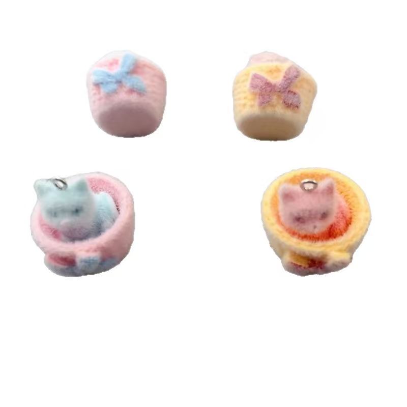 4個入り3Dぬいぐるみ樹脂製猫ペンダント、DIYジュエリー製 - Jewelry Making Jewelry のレビューと価格