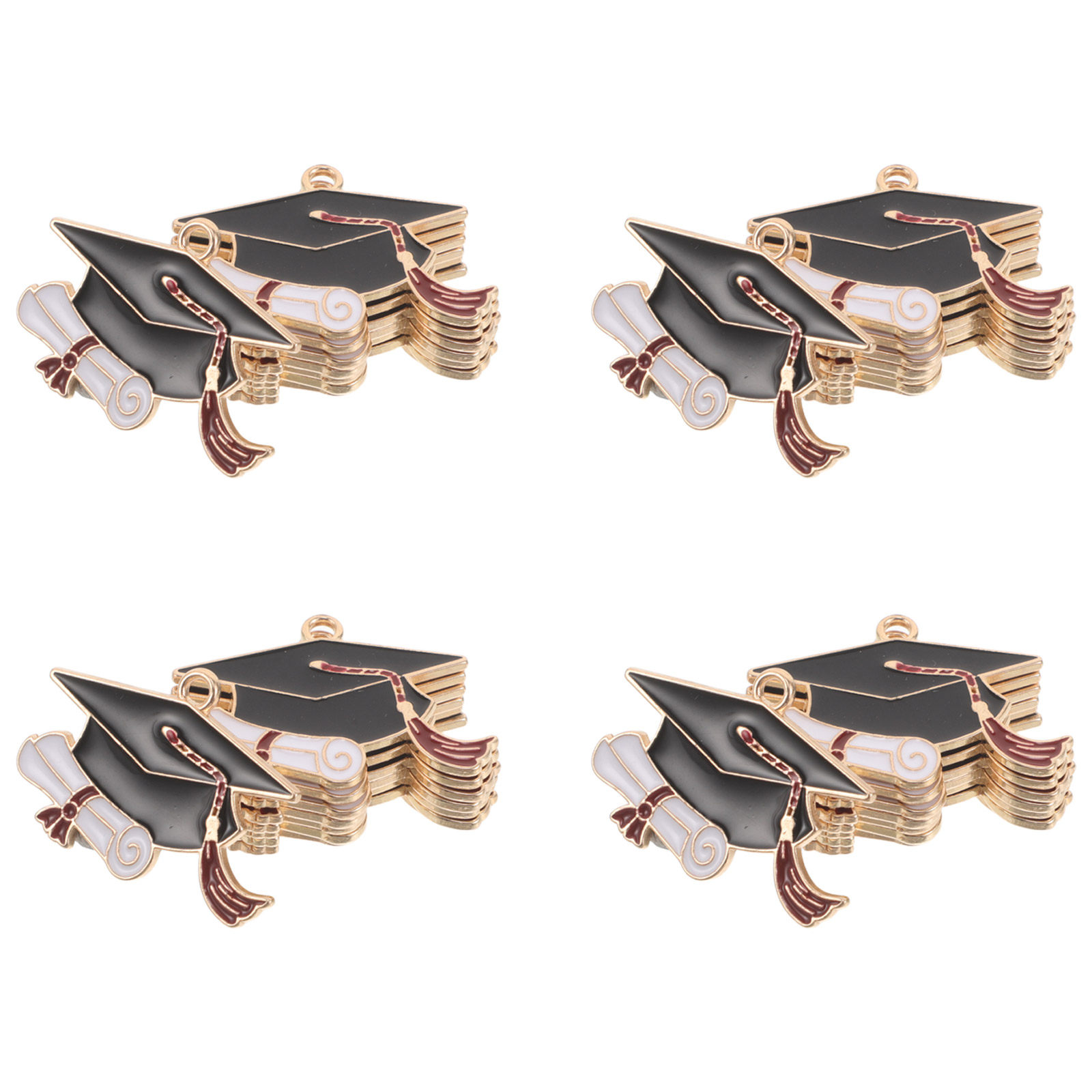 50個入り合金製卒業キャップチャーム、卒業証書ペンダント、D - Jewelry Making Diploma のレビューと価格