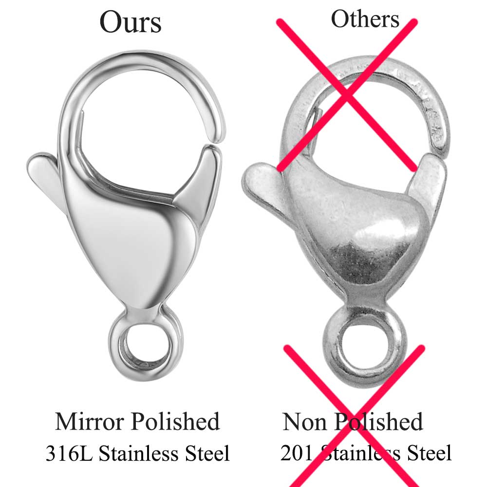 20/30/40 316Lステンレス鋼ロブスタークラスプ卸売 - Jewelry Making School のレビューと価格