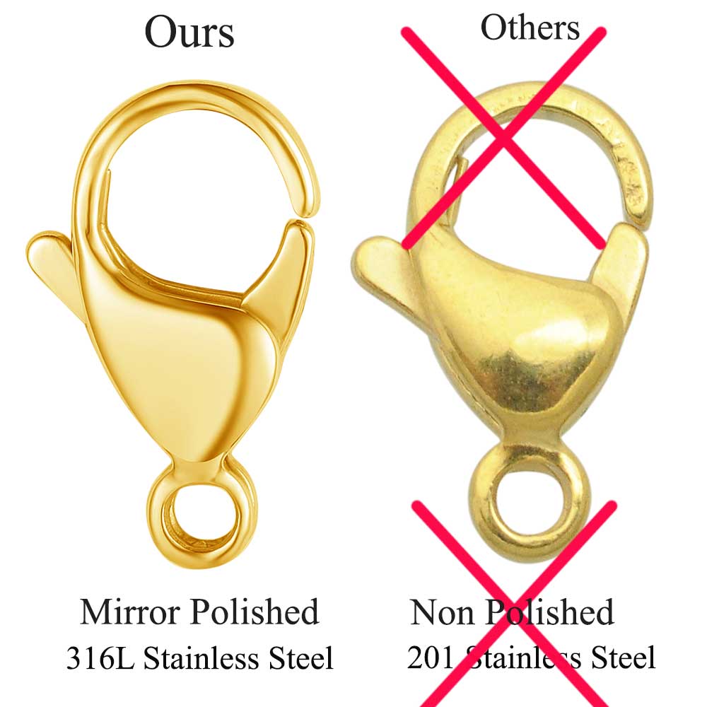 20/30/40 316Lステンレス鋼ロブスタークラスプ卸売 - Jewelry Making School のレビューと価格