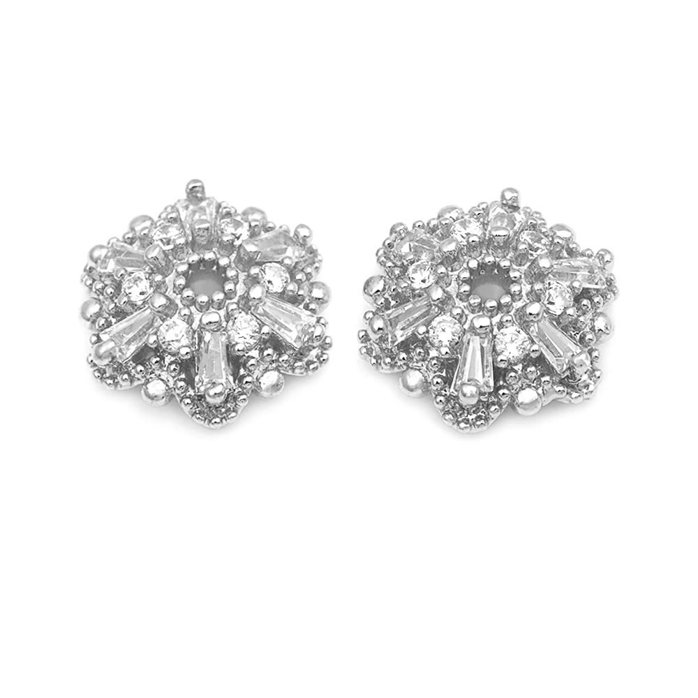 18K ゴールドカラー真鍮ジルコンフラワービーズキャップ高品 - Bead Cap Flower のレビューと価格