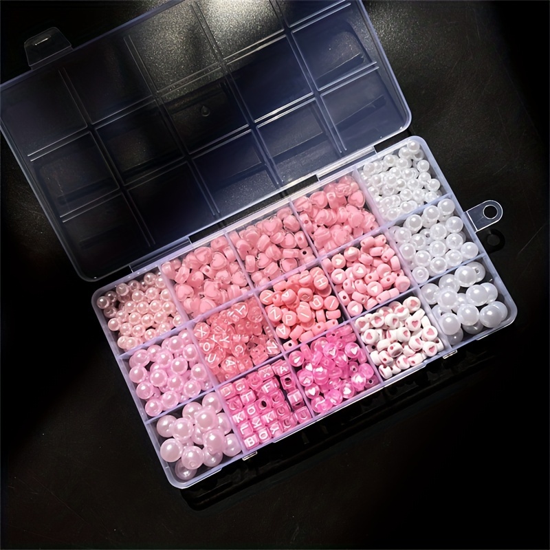 10個入りピンクアルファベットボックス、アクリルビーズ、手作 - Jewelry Making Box のレビューと価格