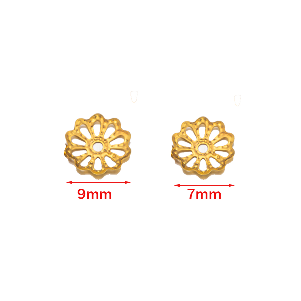 200 個 7/9 ミリメートルフィリグリーフラワー中空アウ - Bead Cap Flower のレビューと価格