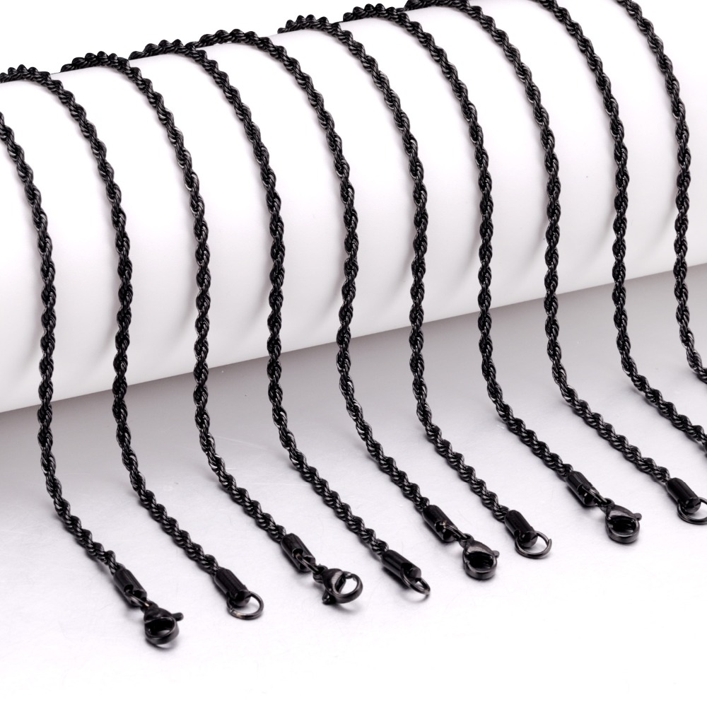 Asonsteel 10ピース/ロット黒色ステンレス鋼ツイス - Jewelry Making Singapore のレビューと価格
