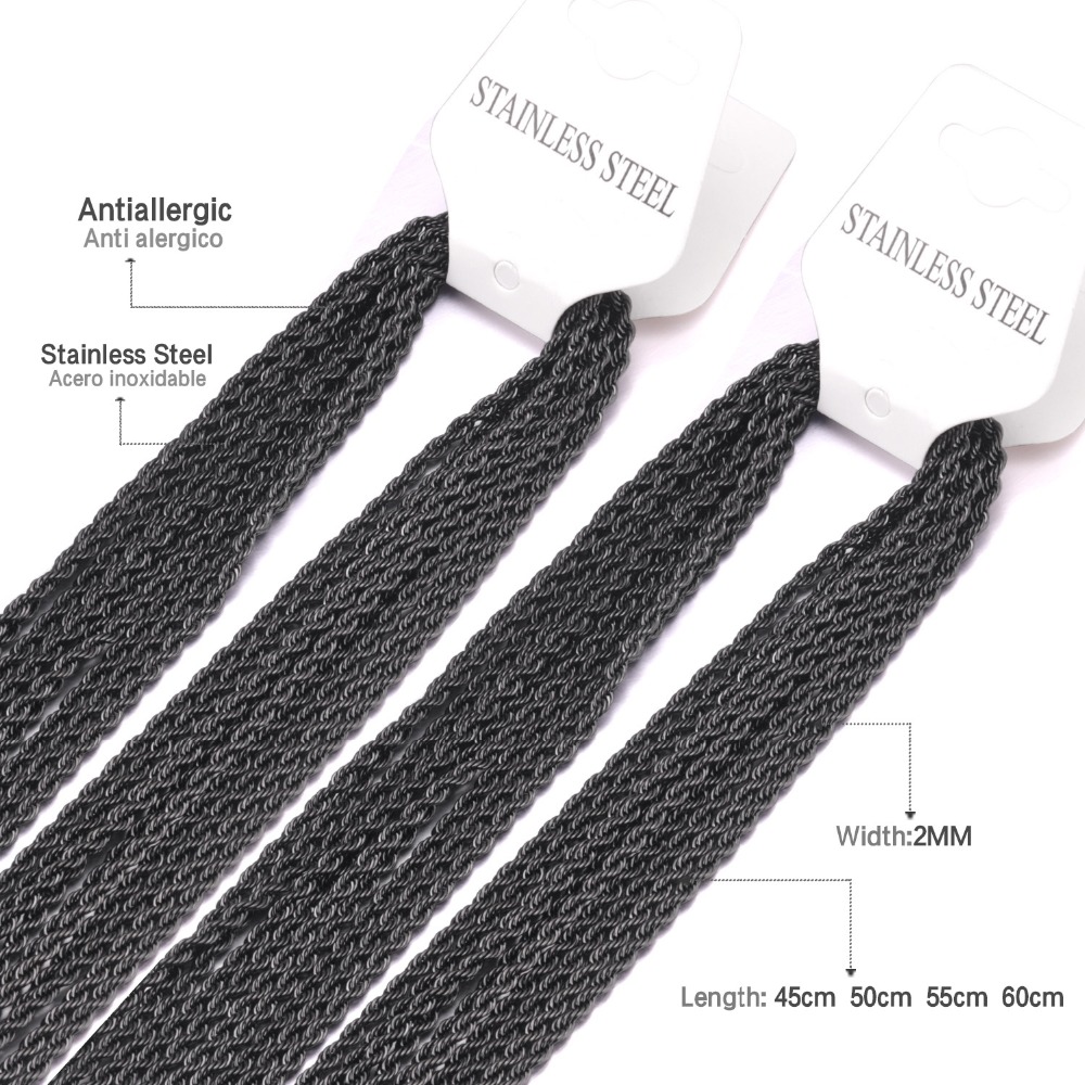 Asonsteel 10ピース/ロット黒色ステンレス鋼ツイス - Jewelry Making Singapore のレビューと価格