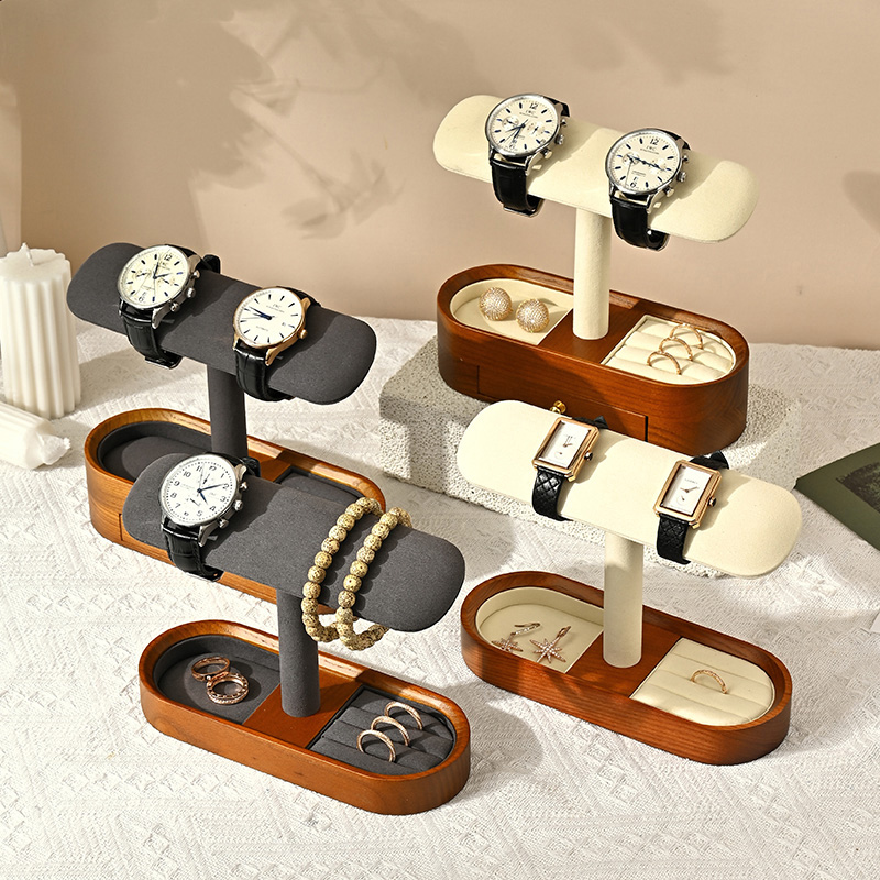 Oirlv 無垢材時計オーガナイザー棚 T バー時計ホルダー - Jewelry Making Box のレビューと価格