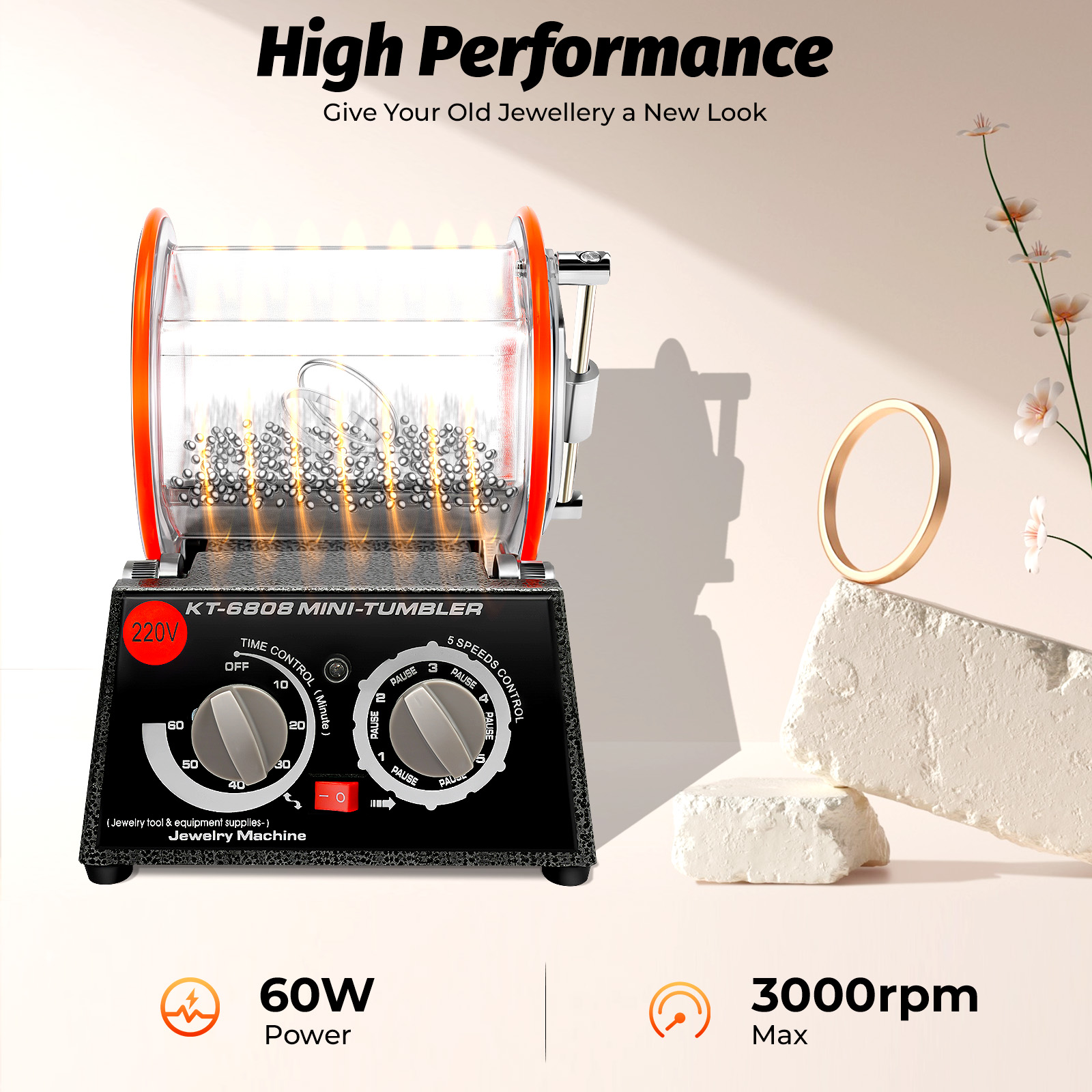 5 ギア電動ポリッシャー、60 ワット研磨機、ジュエリーロー - Jewelry Making Uk のレビューと価格