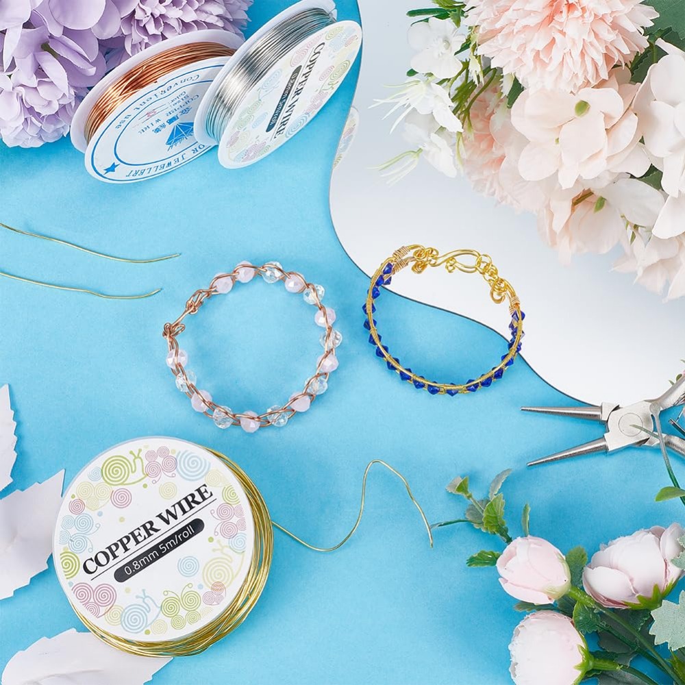 純銅ジュエリーワイヤー,クラフトキット,金と銀のワイヤー,裸 - Jewelry Making Gold Wire のレビューと価格