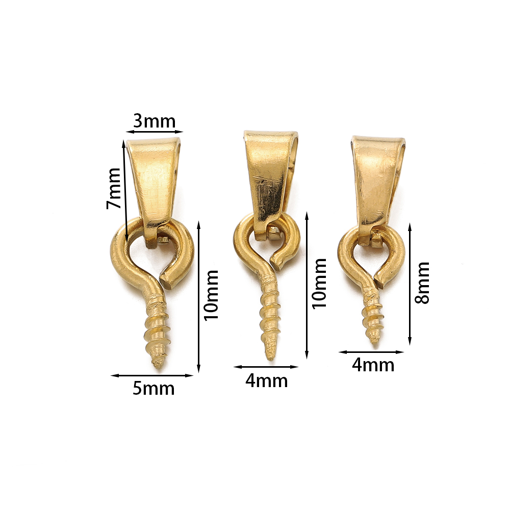 20セットのステンレス鋼製ベイルクラスプ、ネジ式アイピン、エ - Jewelry Making Charms のレビューと価格