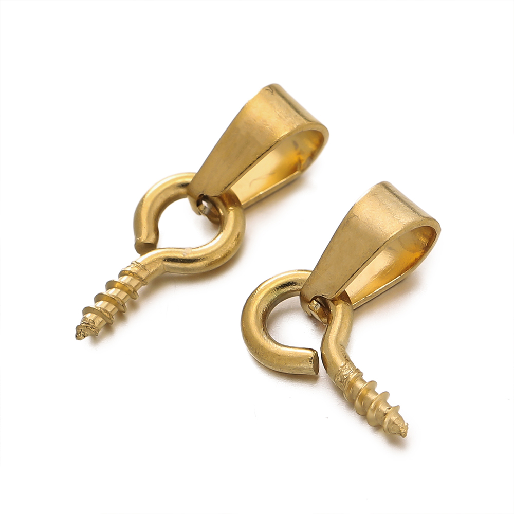 20セットのステンレス鋼製ベイルクラスプ、ネジ式アイピン、エ - Jewelry Making Charms のレビューと価格
