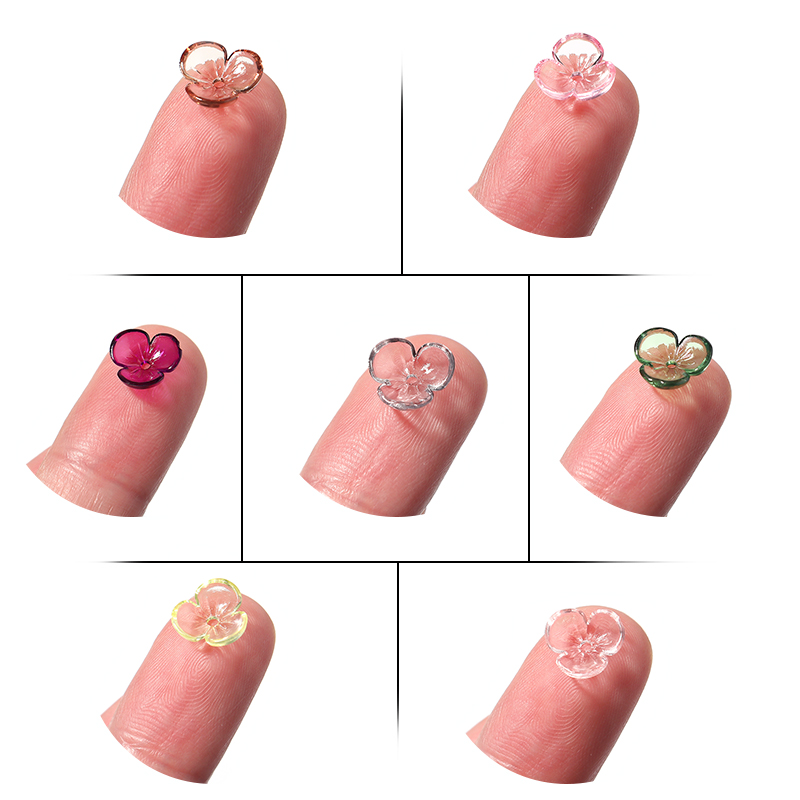 ジュエリー作り用の透明な樹脂花びらビーズ,花のモチーフ,ゆる - Bead Cap Flower のレビューと価格