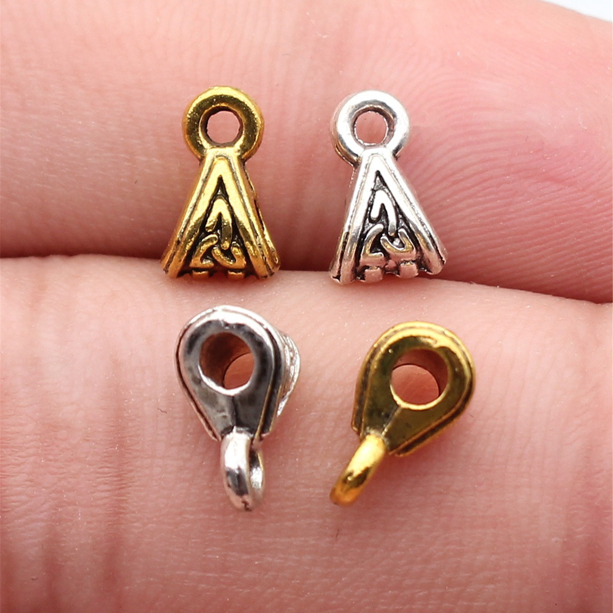ダブルホローハート大穴ビーズチャームカップルDIYブレスレッ - Jewelry Making For Couples のレビューと価格