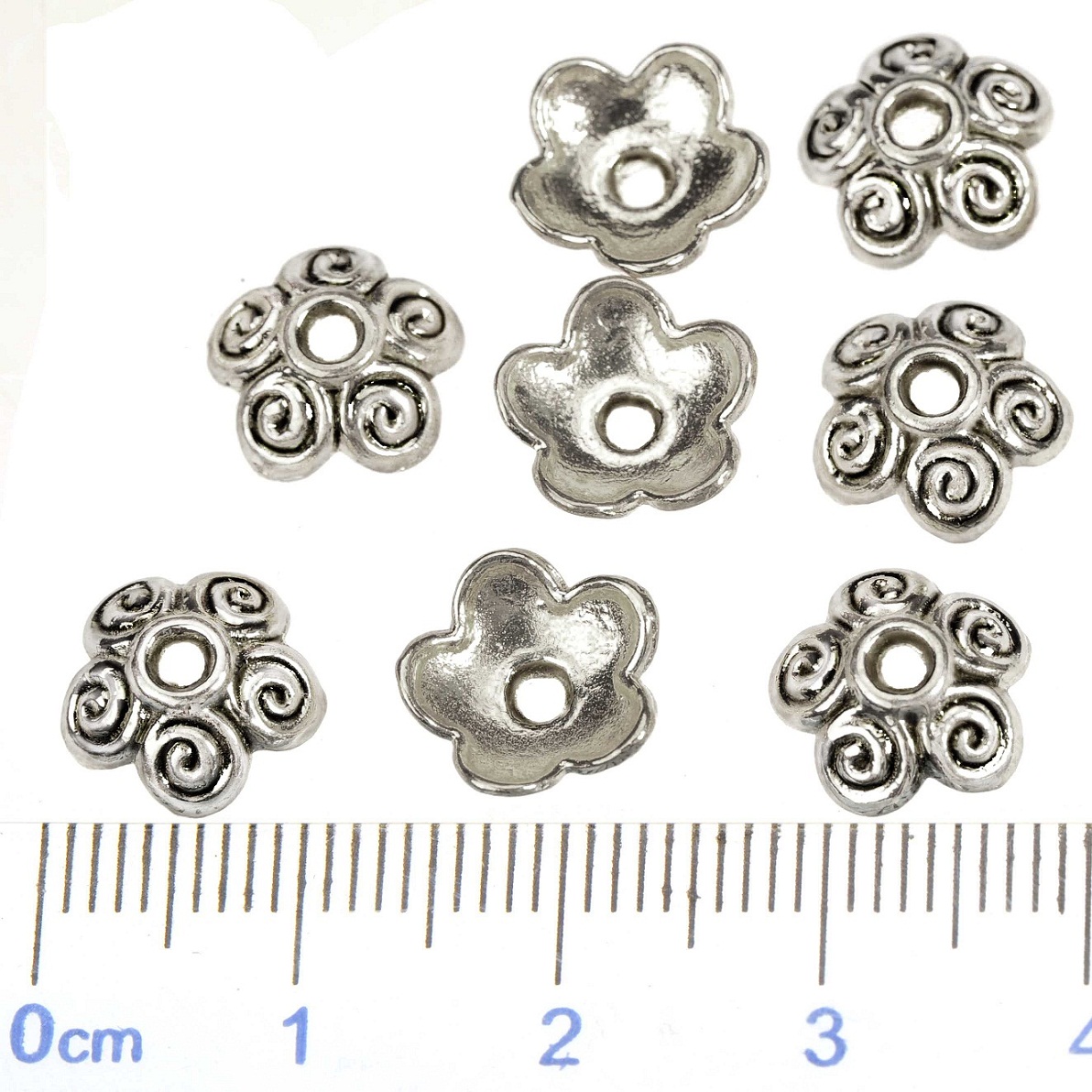 ジュエリー所見 シルバーエンドビーズキャップ ビーズ細工用  - Bead Cap Flower のレビューと価格