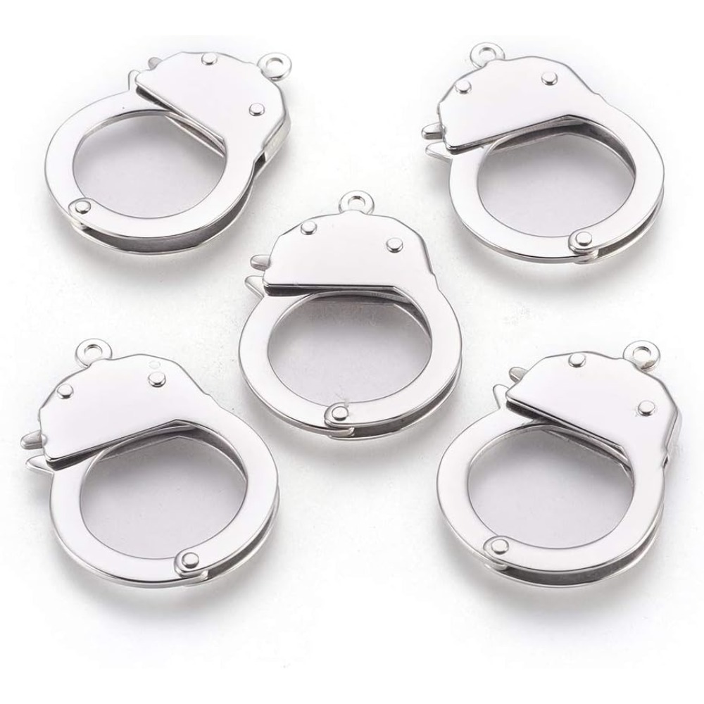 1個 ステンレス製 手錠型留め金具 トリガー式 隠しスナップ - Jewelry Making Charms のレビューと価格