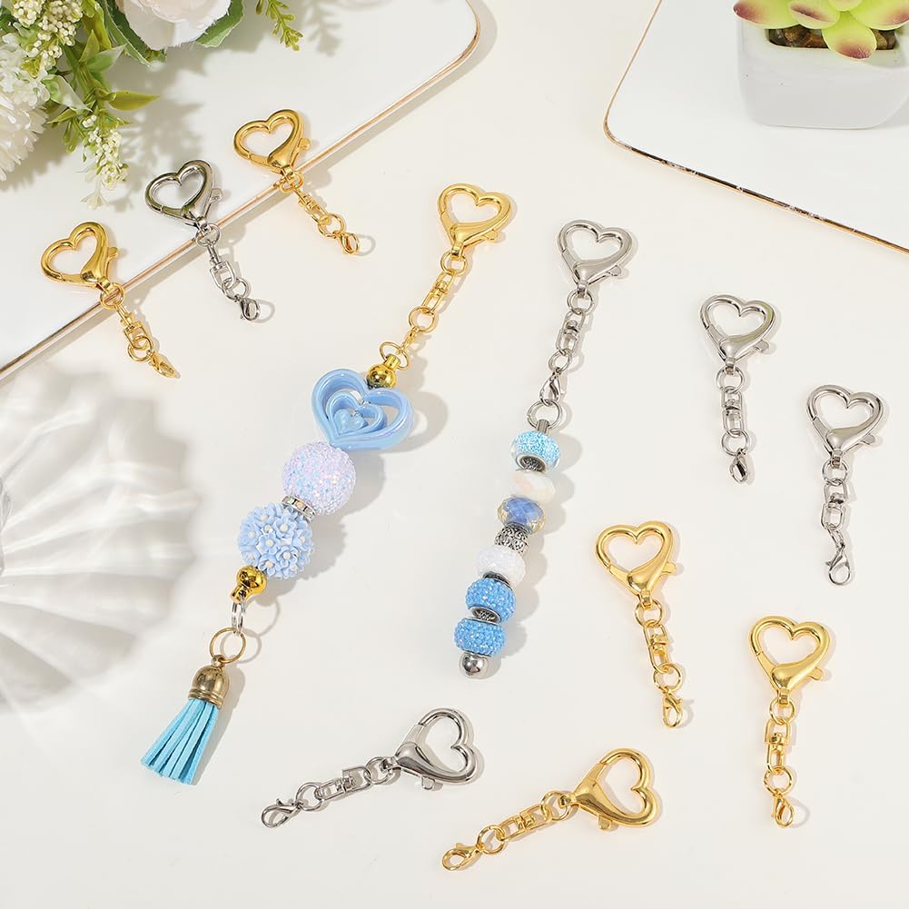 5/15/30個入り ハート型スイベルクラスプ スプリング式 - Jewelry Making School のレビューと価格