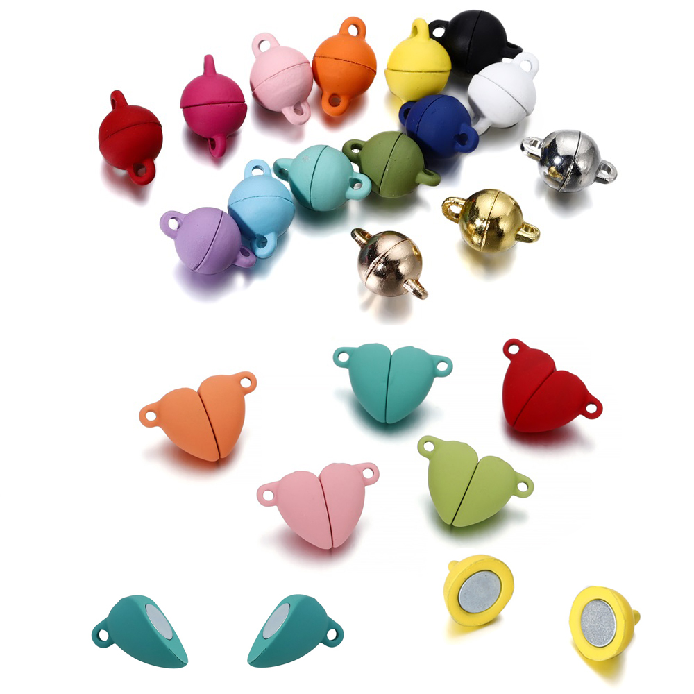 5 ペアラブハートマグネットコネクタクラスプエンドコネクタラ - Jewelry Making For Couples のレビューと価格