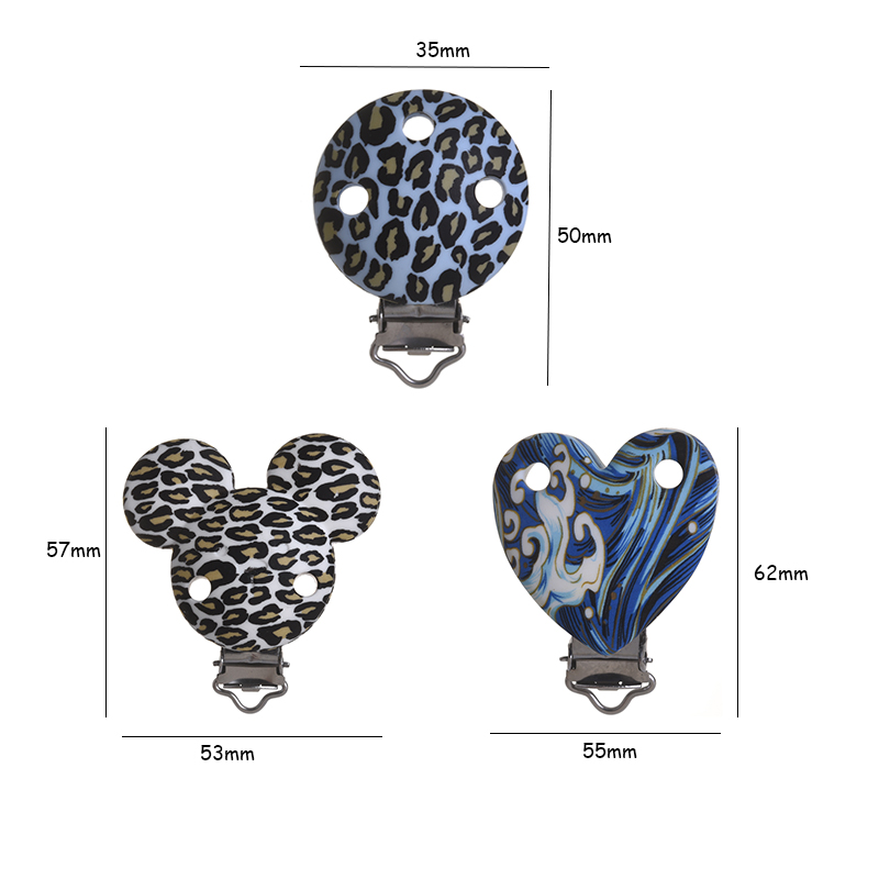 ヒョウ柄の丸いハート型のシリコンクリップ,1ピース,偽のおし - Jewelry Making For Dummies のレビューと価格