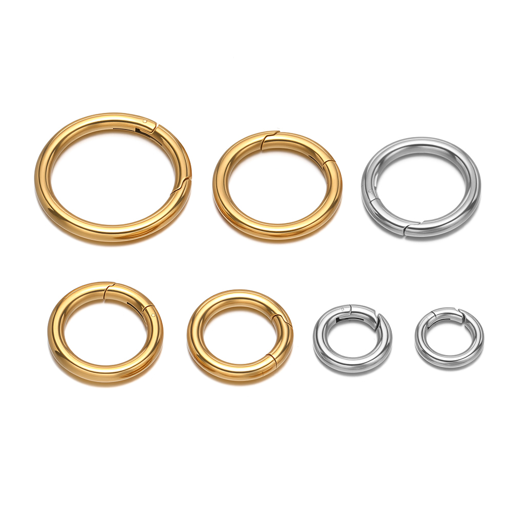 2個/ロット 丸型スプリングクラスプ ステンレス鋼 金メッキ - Jewelry Making School のレビューと価格