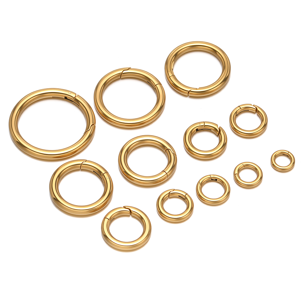 2個/ロット 丸型スプリングクラスプ ステンレス鋼 金メッキ - Jewelry Making School のレビューと価格
