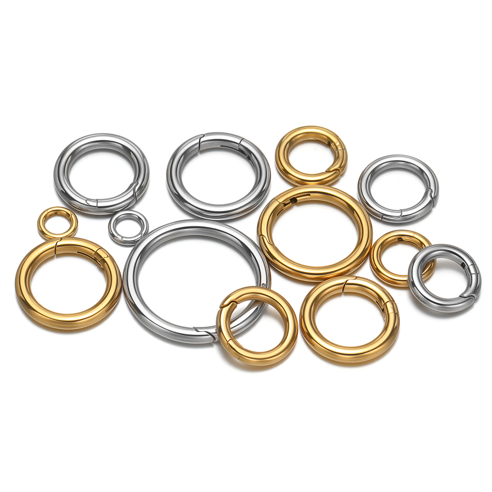 2個/ロット 丸型スプリングクラスプ ステンレス鋼 金メッキ - Jewelry Making School のレビューと価格