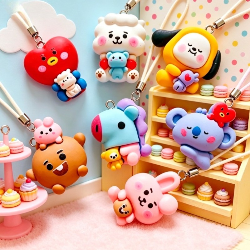 7 個 BT21 樹脂漫画チャーム DIY アクセサリークラ - Jewelry Making Charms のレビューと価格