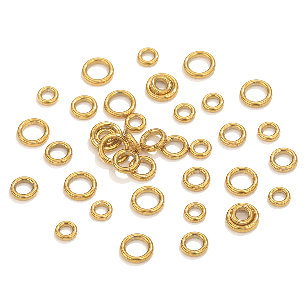 50 個ステンレス鋼 O リングゴールド Platd クロー - Jewelry Making Gold Wire のレビューと価格