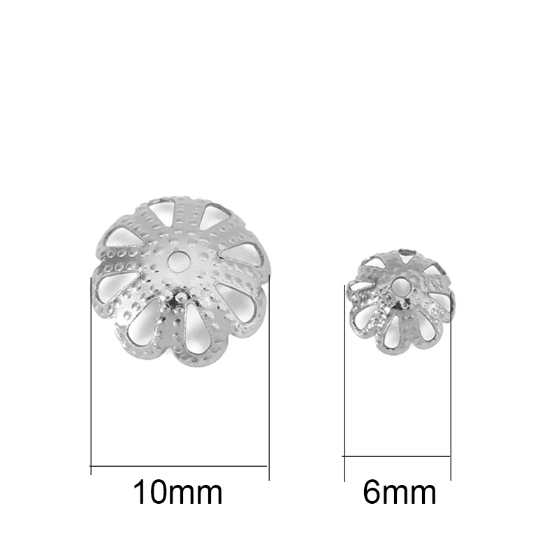 30個入り 色褪せないPVDステンレス鋼製エンドビーズキャッ - Bead Cap Flower のレビューと価格
