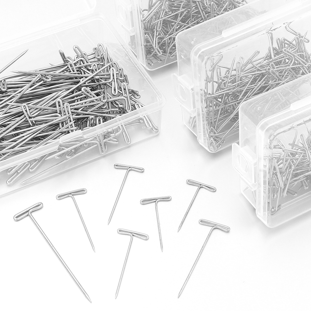 100個/箱 ステンレス製Tピン ウィッグ固定針 金属製T字 - Jewelry Making Box のレビューと価格