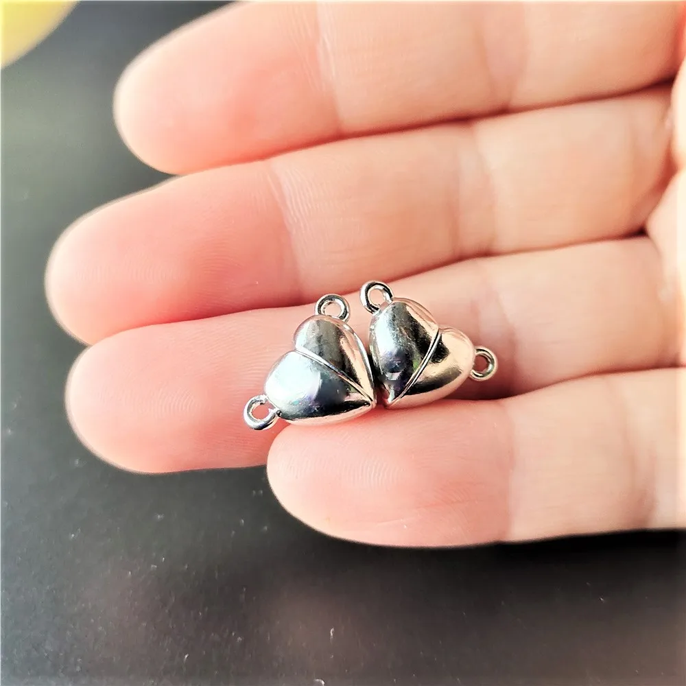愛の心-磁気接続されたクラスプ,金属製の磁気チャーム,日曜大 - Jewelry Making For Couples のレビューと価格