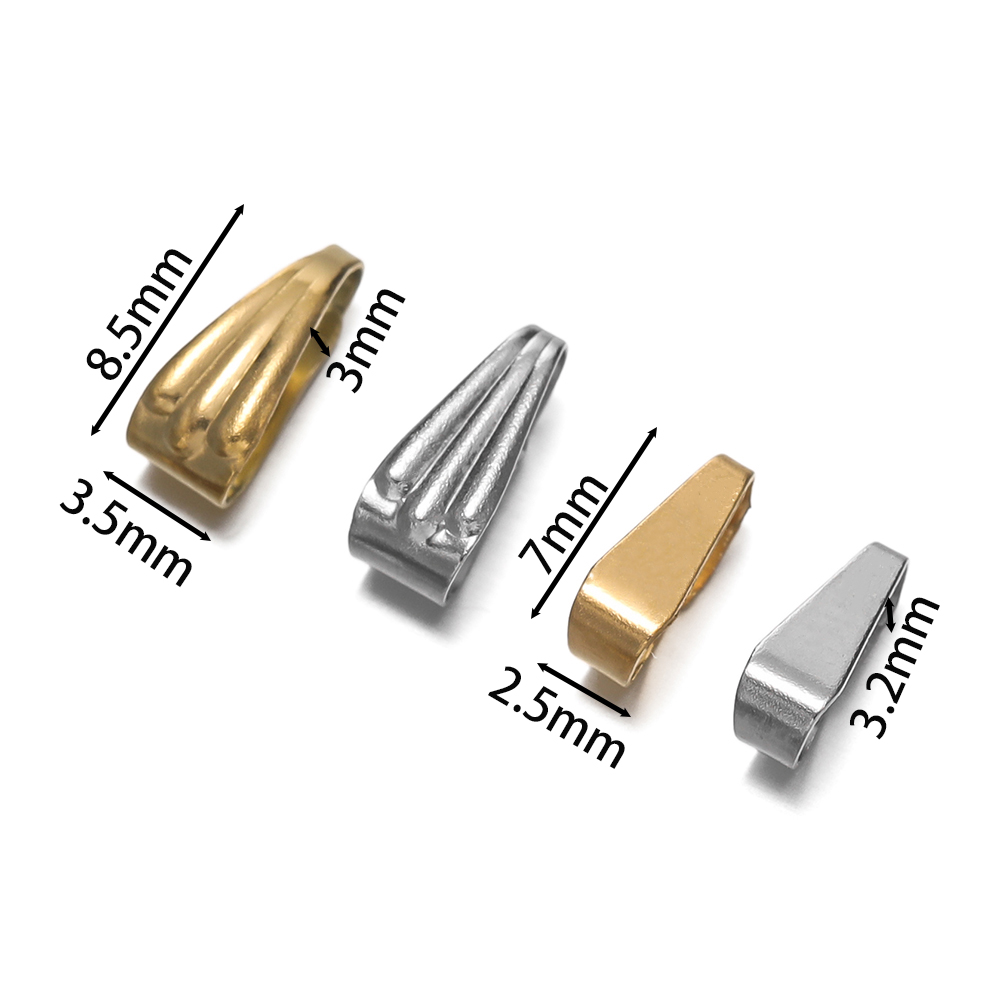 50 ピース/パックステンレス鋼バックルクラスプチャームコネ - Jewelry Making Charms のレビューと価格