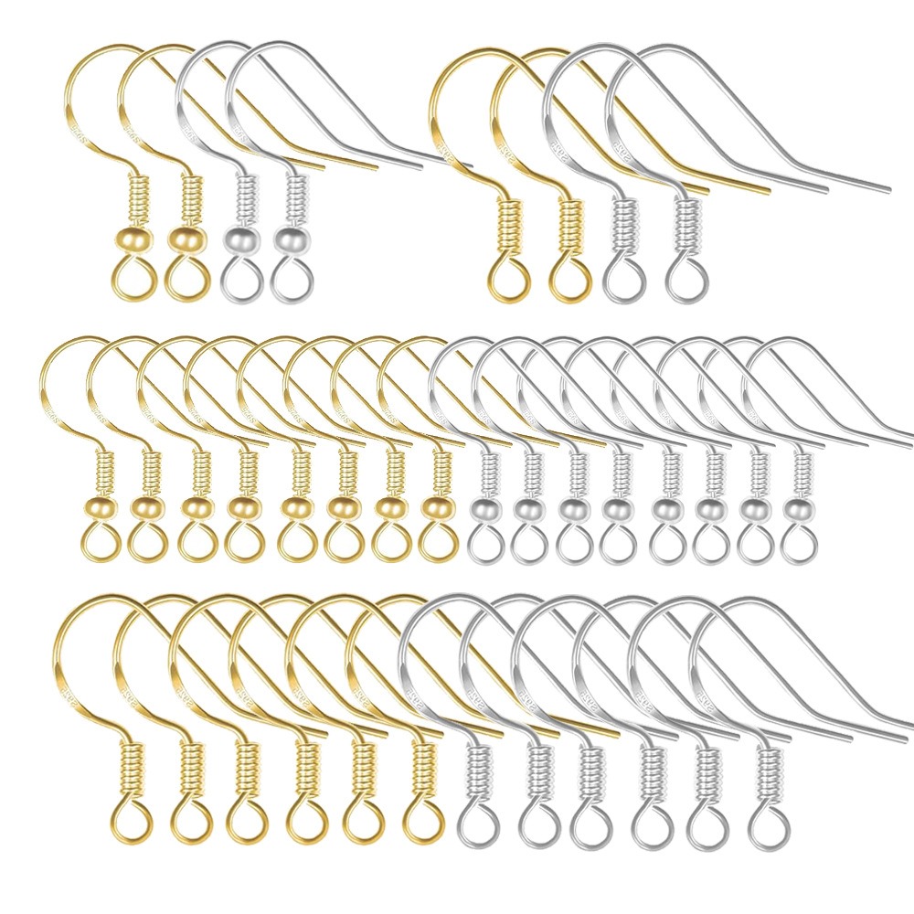 金メッキイヤリングフック 100個入り イヤーワイヤーバック - Jewelry Making Gold Wire のレビューと価格