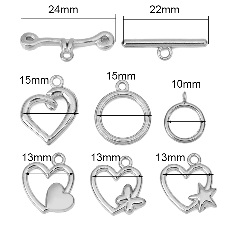 5セットPVD加工ステンレス鋼OTクラスプトグルブレスレット - Jewelry Making School のレビューと価格
