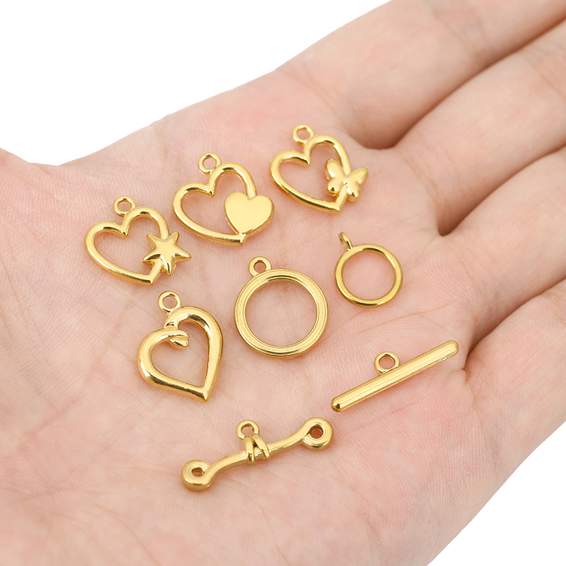 5セットPVD加工ステンレス鋼OTクラスプトグルブレスレット - Jewelry Making School のレビューと価格
