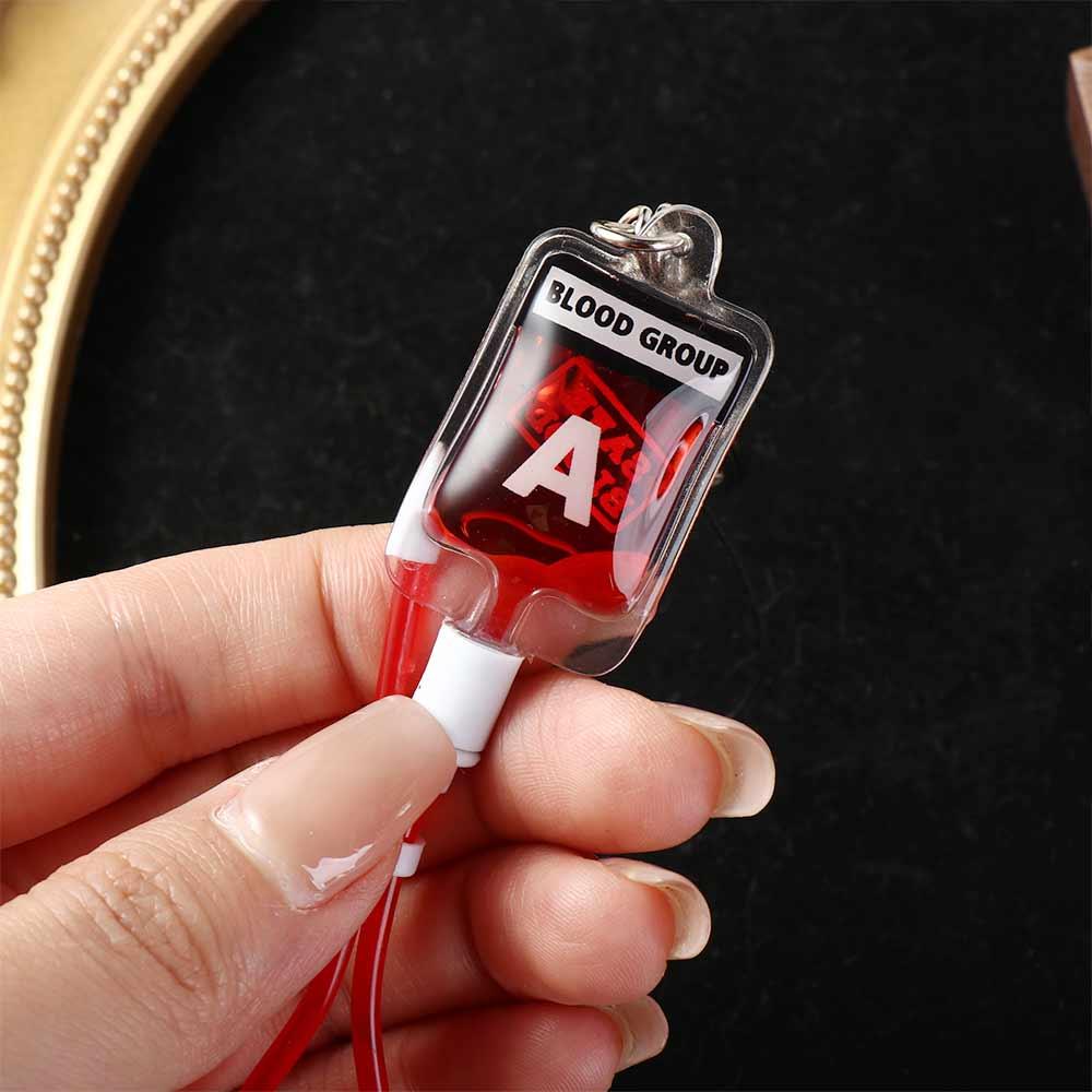 タイプA B O AB型血液バッグキーホルダーバッグチャーム - Jewelry Making For Couples のレビューと価格