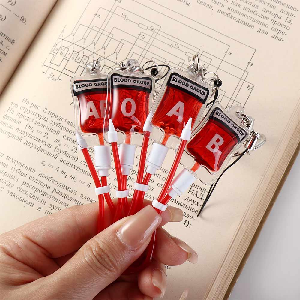 タイプA B O AB型血液バッグキーホルダーバッグチャーム - Jewelry Making For Couples のレビューと価格