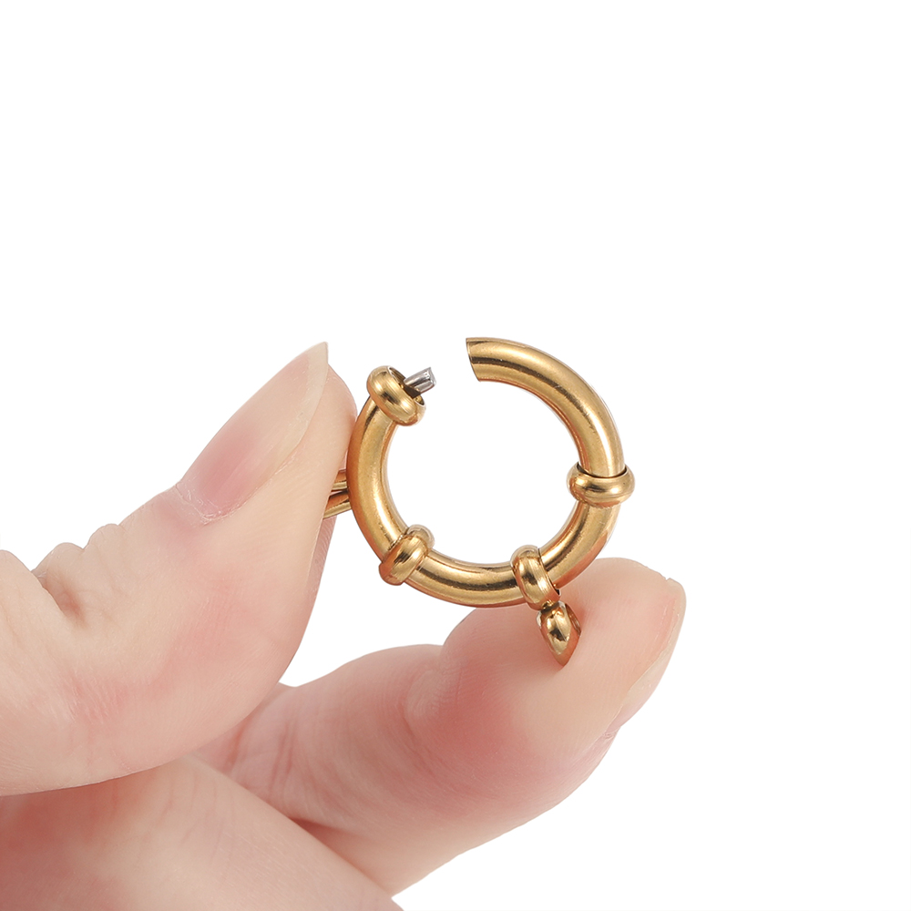 2 個のステンレス鋼ラウンドスプリングクラスプフックブレスレ - Jewelry Making School のレビューと価格