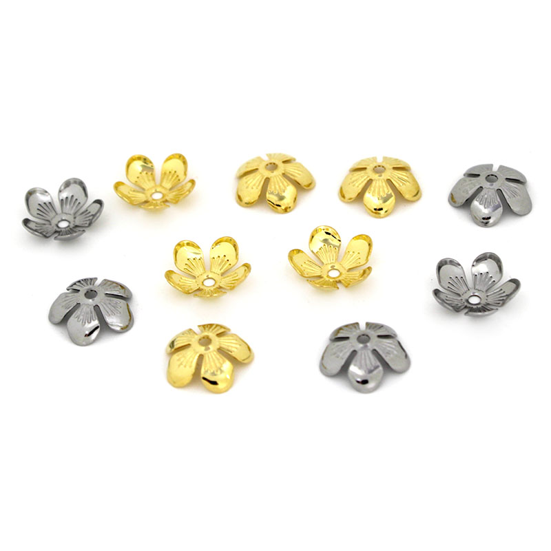 50 個 11 ミリメートルステンレス鋼フラワービーズキャッ - Bead Cap Flower のレビューと価格
