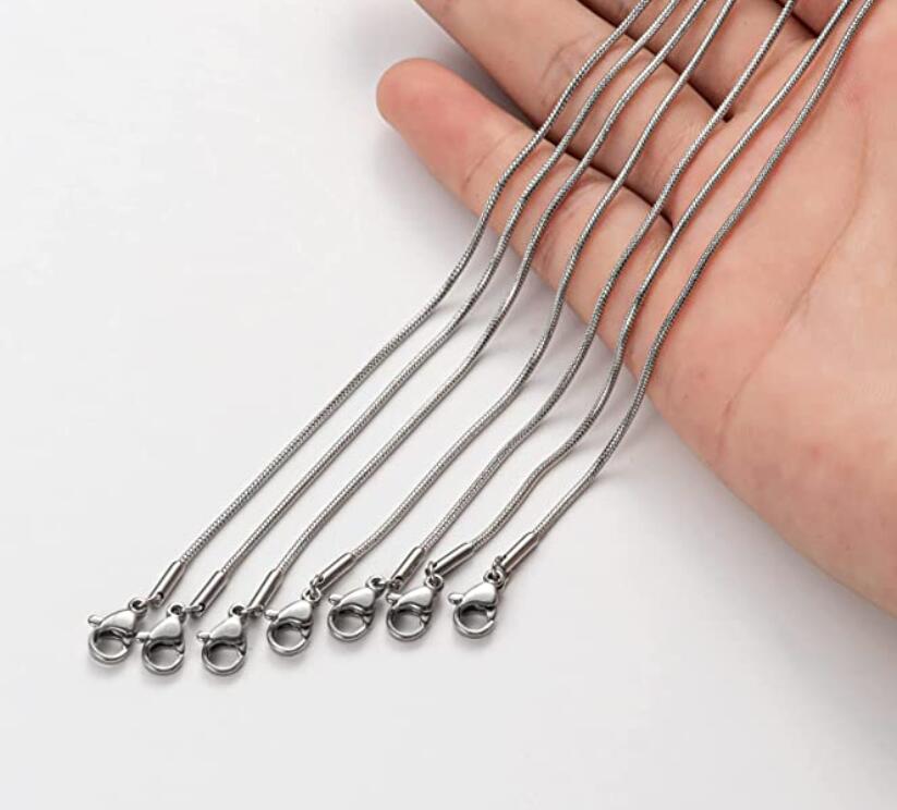 10 個ロット ステンレス鋼 ラウンド スネーク チェーン  - Jewelry Making Singapore のレビューと価格